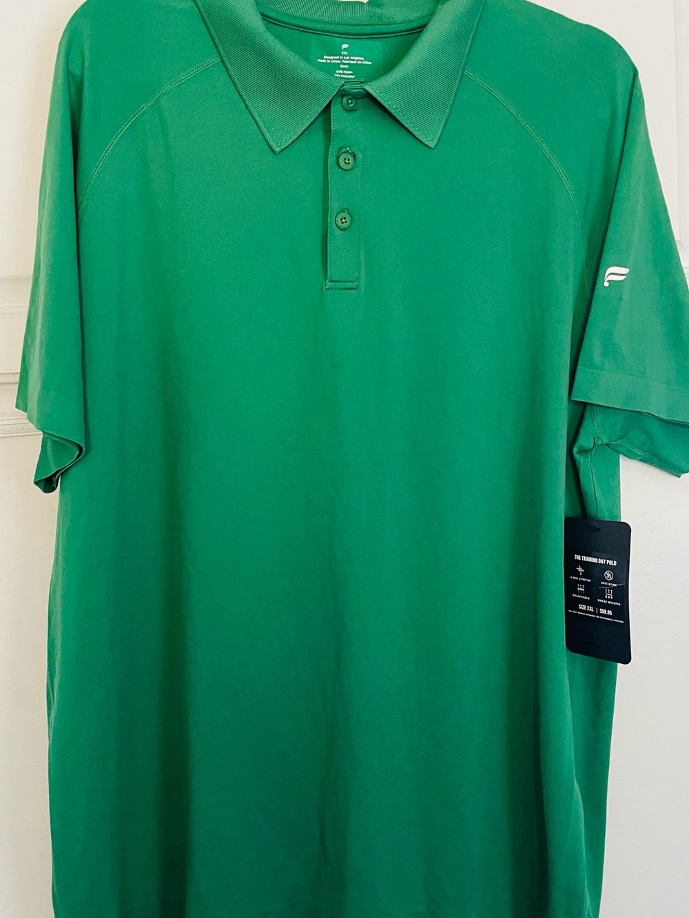 Fabletics Men's Green Performance Polo
